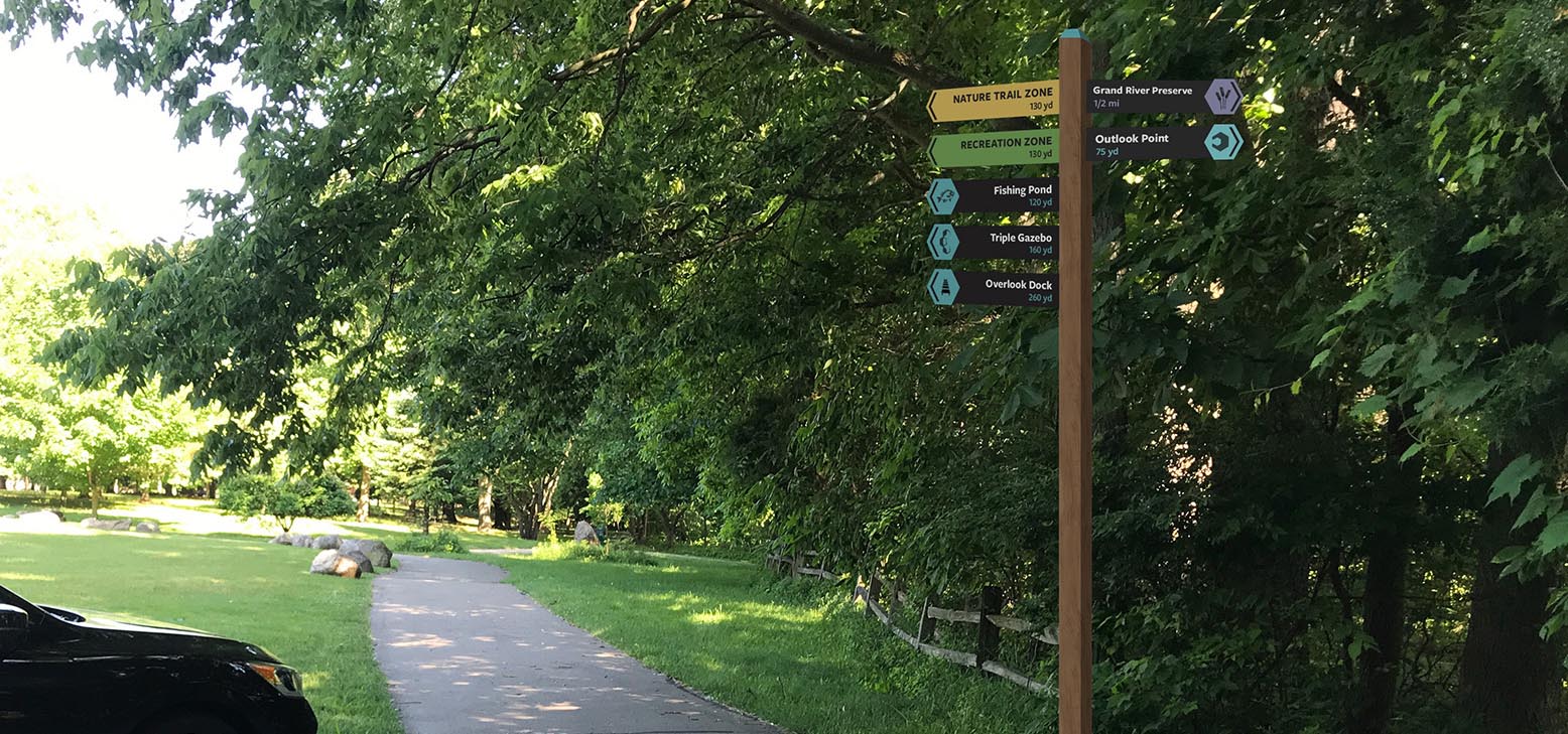 park entry sign