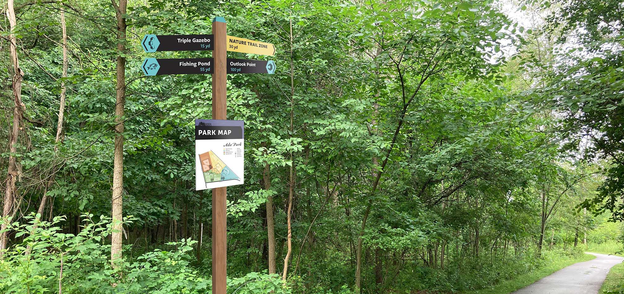 park entry sign